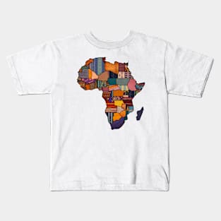 African Map Patchwork Kids T-Shirt